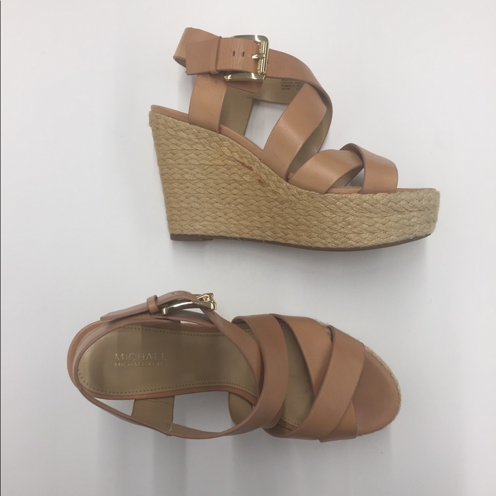 Woven platform wedge 4 inch